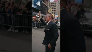 Brad made a 'Pitt' stop at the World Premiere in New York last night!